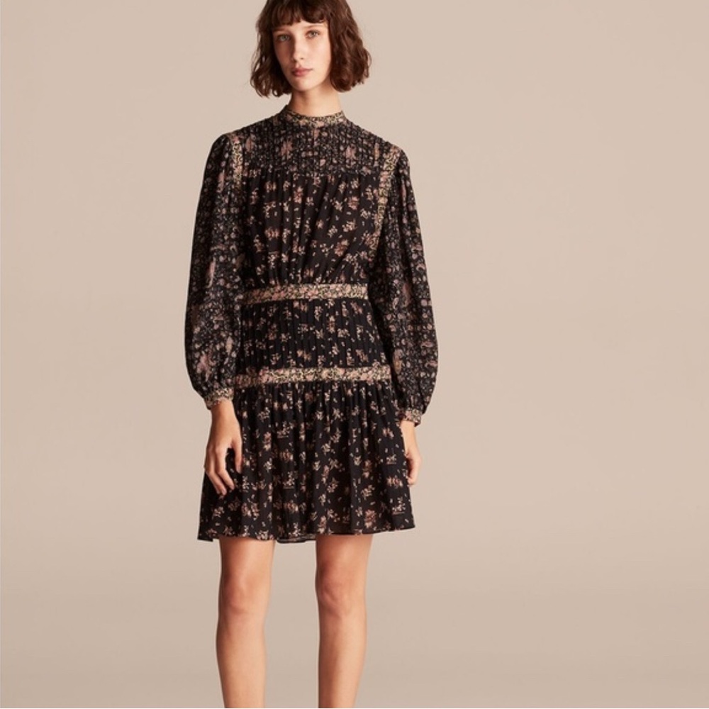 Rebecca Taylor La Vie Mixed Print Dress